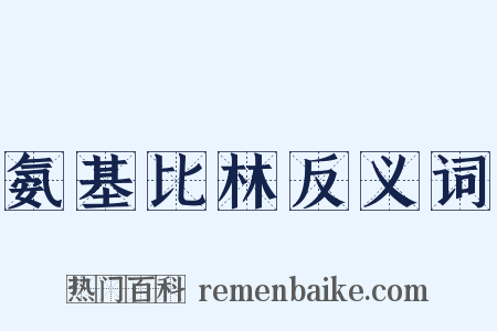 氨基比林反义词是什么意思的图片